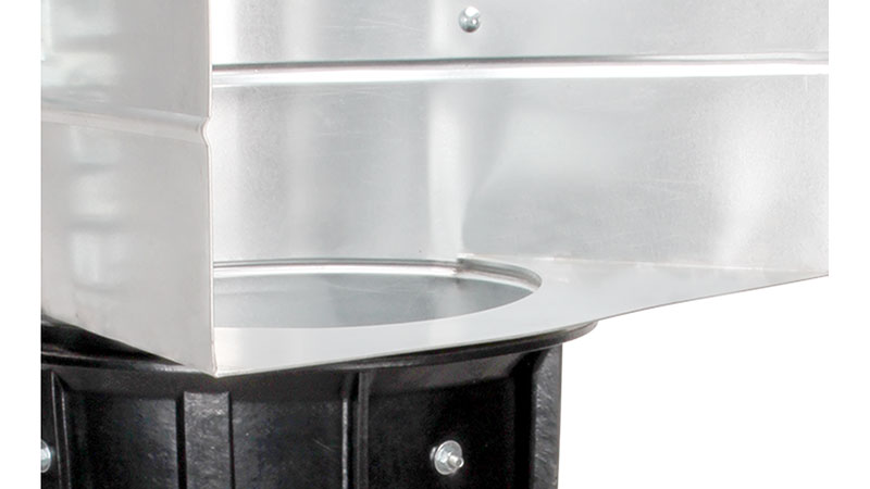 top metal hopper for rubber Chute