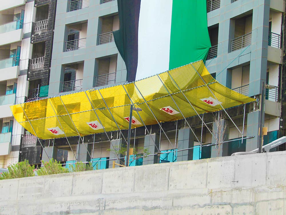 Safety nets on construction