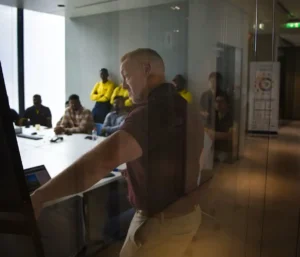 Industry professionals gaining practical experience with SpanSet’s certified safety and rescue equipment.